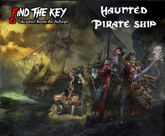 Escape Game Haunted Pirate Ship, Find The Key. Montreal.